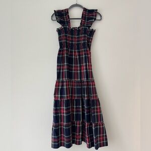 Hill House Home Ellie Nap Dress in Navy Tartan - Size Small